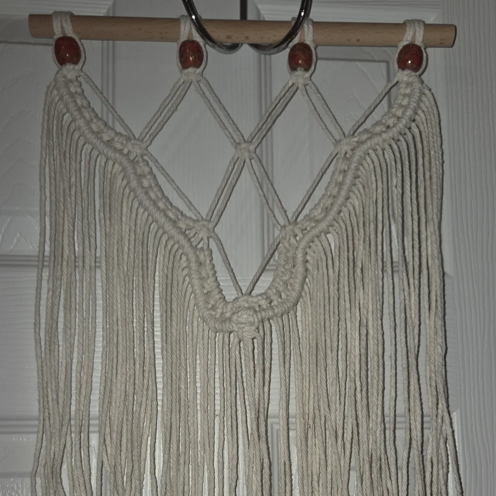 Handcrafted Cream Macramé Wall Hanging